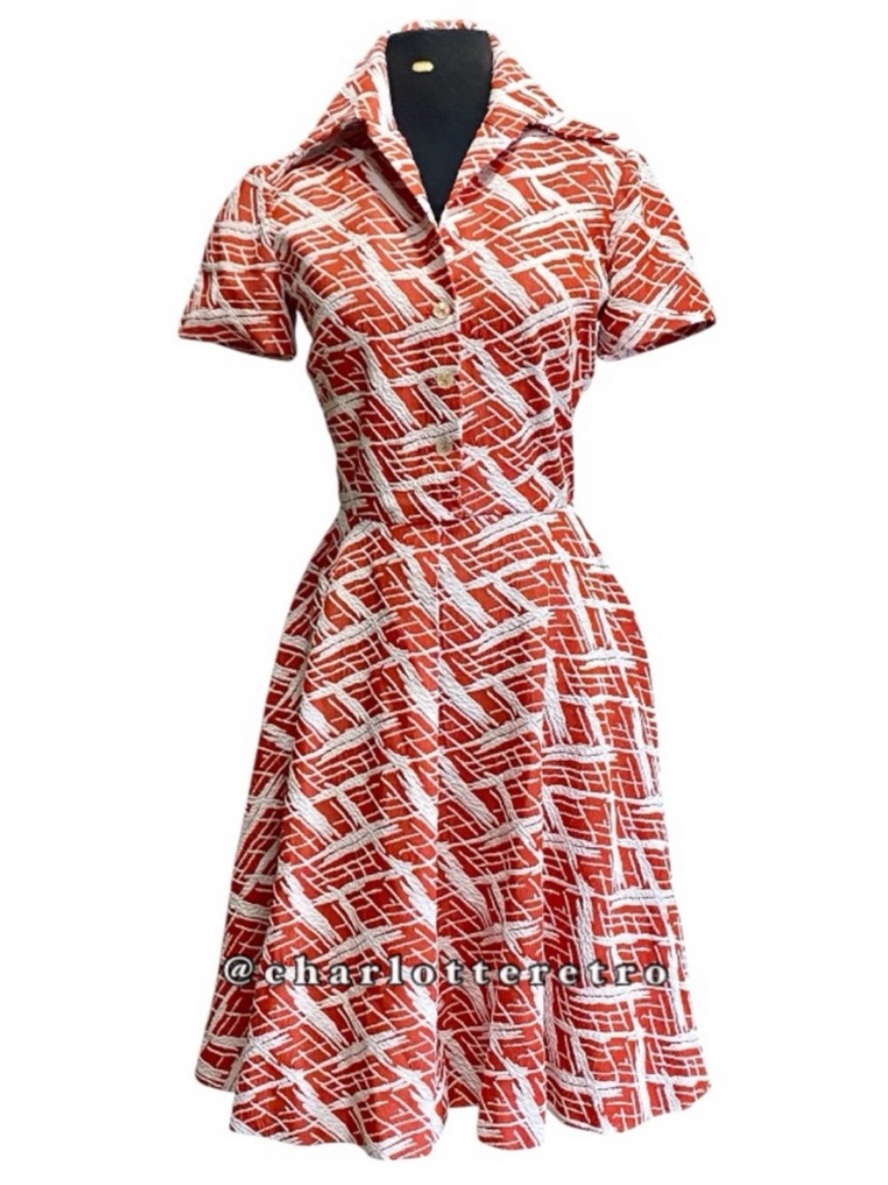 60s mod Double Knit Dress w ButterflyCollar